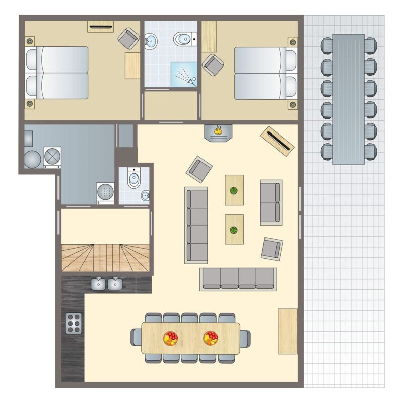 12-persoons bungalow