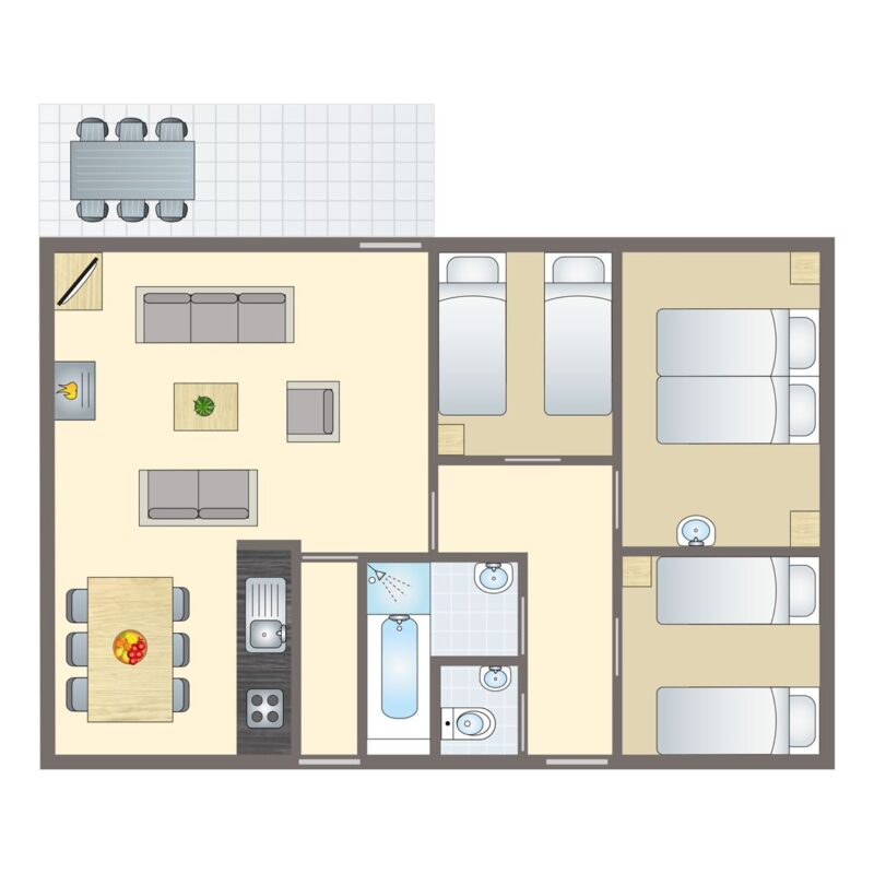 6-persoons bungalow