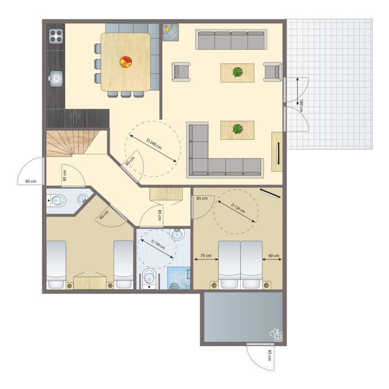 12-persoons bungalow – Breed toegankelijk