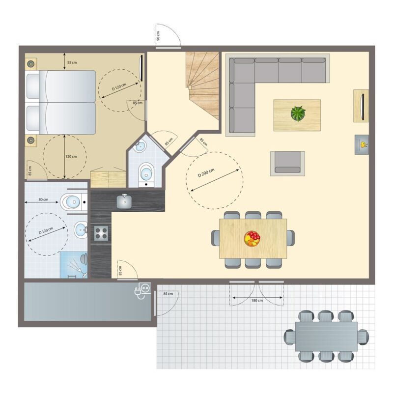8-persoons bungalow – Breed toegankelijk