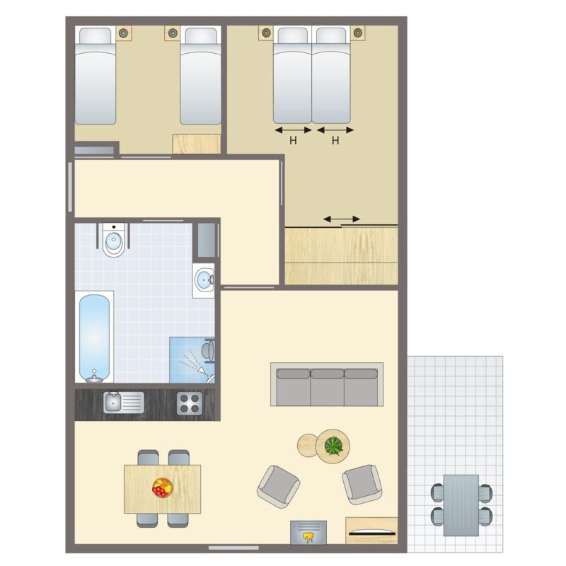 4-persoons bungalow – Extra toegankelijk