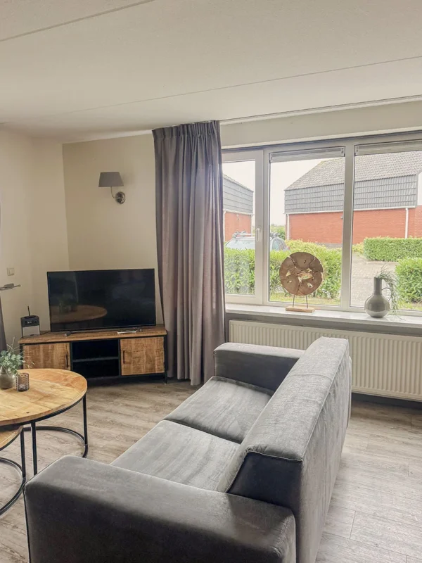 Woonkamer van een bungalow op Veluwe Strandbad