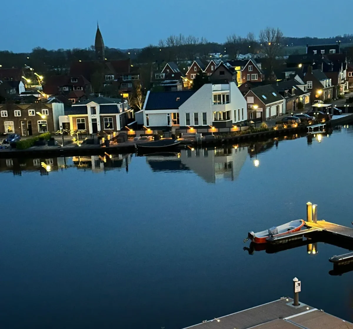 Jachthaven Aeme Stelle avond