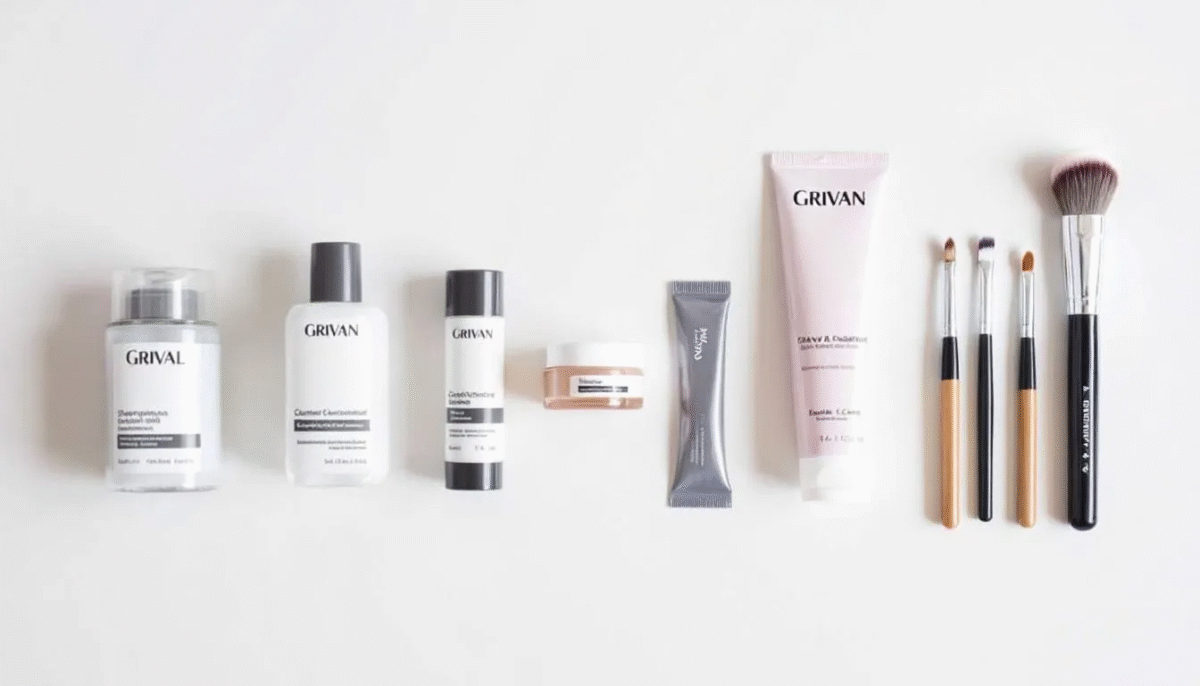 De afbeelding toont een zorgvuldig gerangschikte toilettas met reisformaten van cosmetica en toiletartikelen, waaronder shampoo, conditioner, deodorant, en tandpasta. Deze handige inpaklijst is ideaal voor wie goed voorbereid op vakantie gaat, met belangrijke persoonlijke items zoals een tandenborstel en zonnebrandcrème.