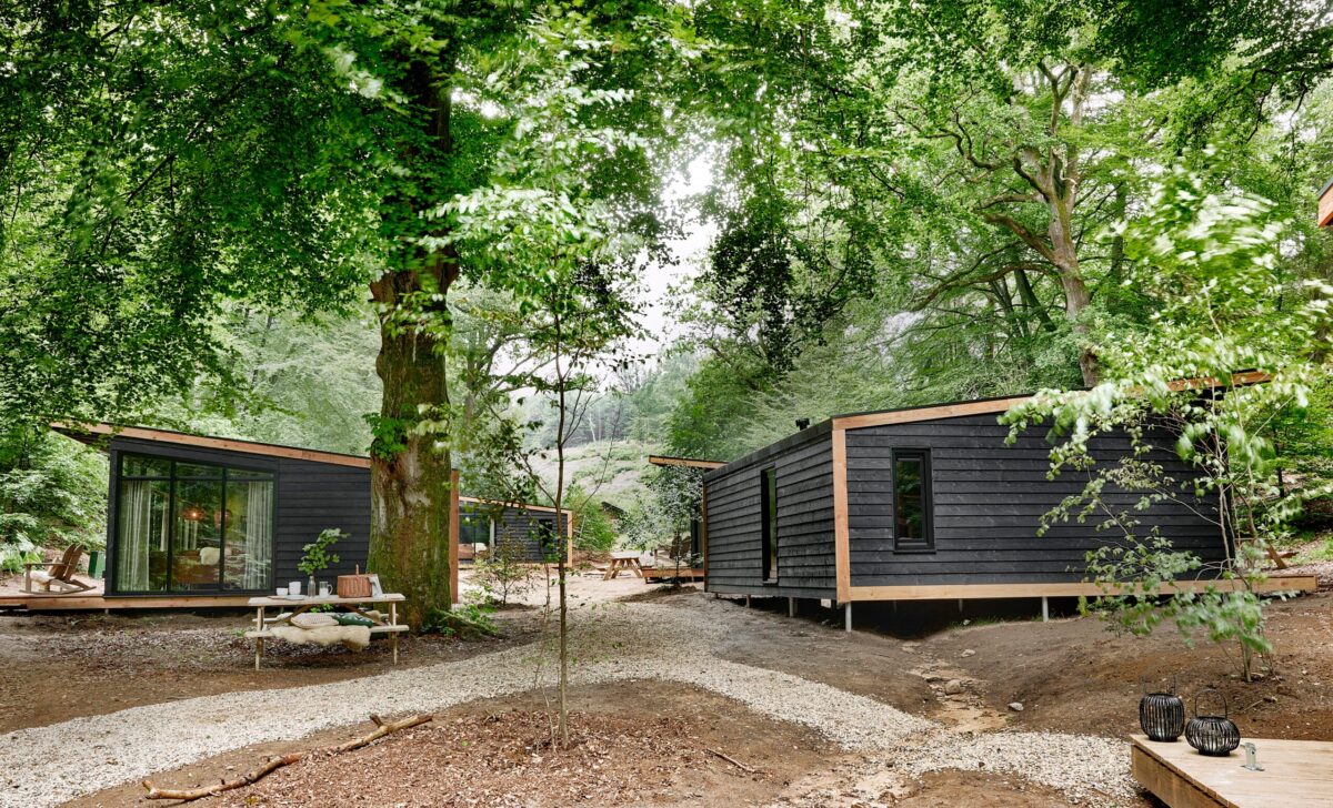 Forest Cabins in het groen op Buitenplaats Beekhuizen