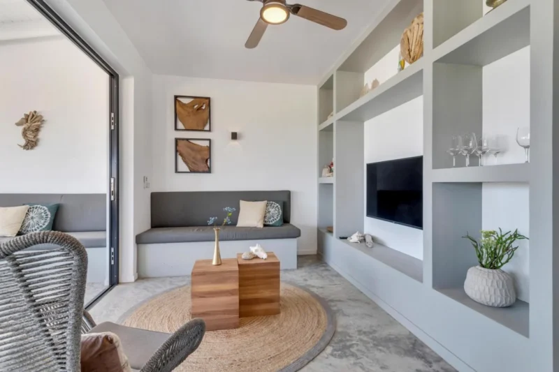 Zithoek in een appartement bij Belnem House Bonaire