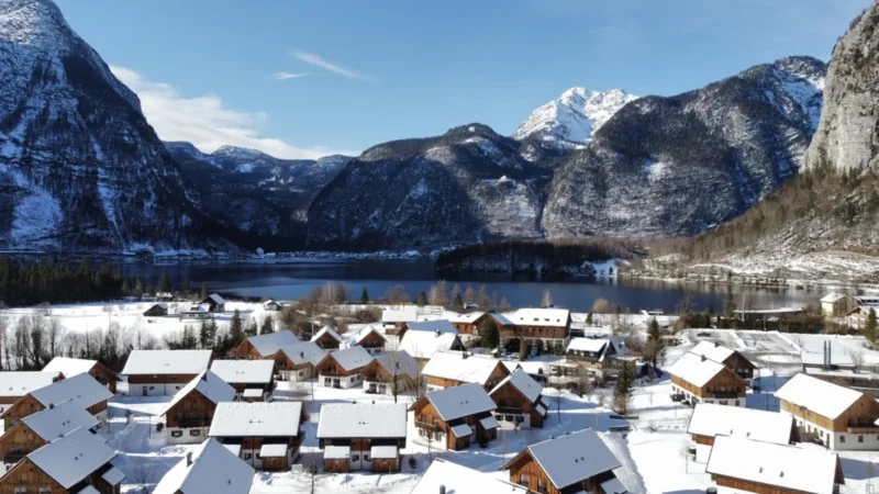 Winteroverzicht van Dormio Resort Obertraun