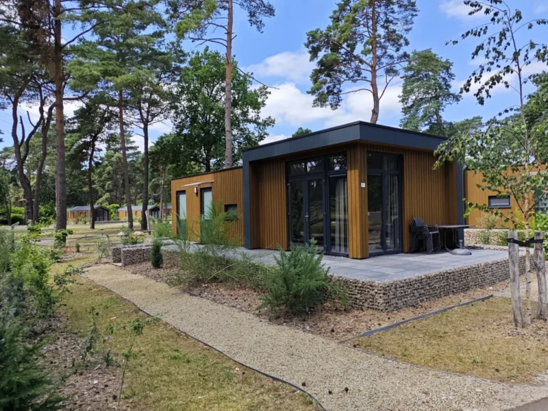 Kindercottage tussen de bomen bij EuroParcs Zilverstrand