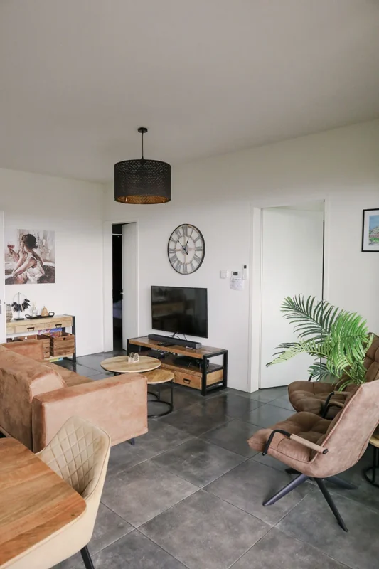 Woonkamer in een vakantievilla op Harderwold