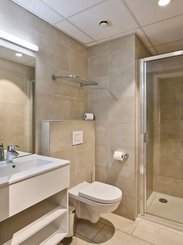 Badkamer in een verblijf bij Holiday Suites Nieuwpoort