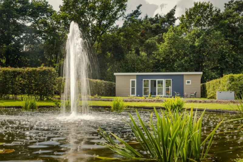 Cosy Cabin aan het groen op Vakantiepark Hölte