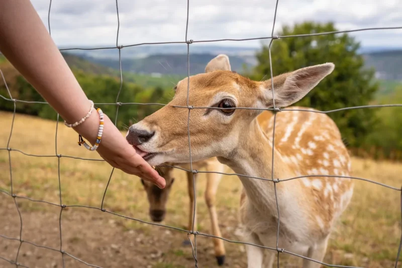 Herten bij de dierenweide bij Landal Sonnenberg