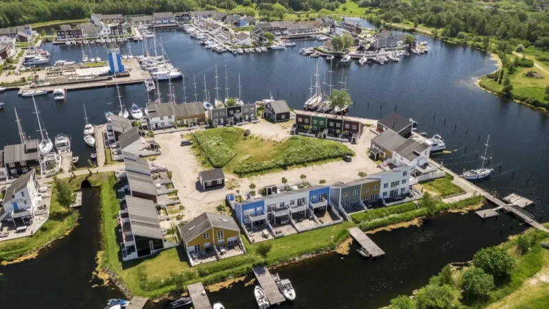 Overzicht van de jachthaven bij Landal Ebeltoft
