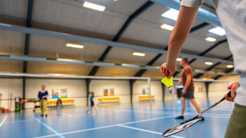 Sporten in de hal van Landal Grønhøj Strand