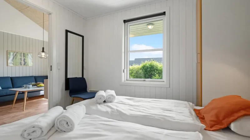 Slaapkamer in een vakantiehuis op Landal Rønbjerg