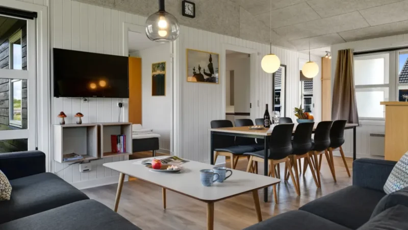 Woonkamer van een vakantiehuis op Landal Rønbjerg