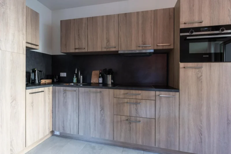 Keuken bij Résidence Méri-Bellecombe