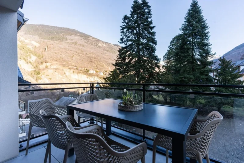 Uitzicht vanaf het balkon bij Résidence Méri-Bellecombe