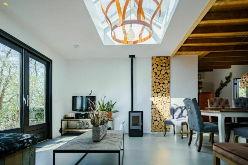 Woonkamer van het Natuurhuys op Ruysbos